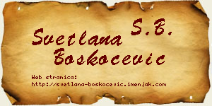 Svetlana Boškoćević vizit kartica